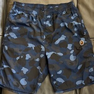 Blue BAPE Camo Men's Swim Shorts